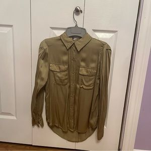 YFB Green Button-Down Blouse